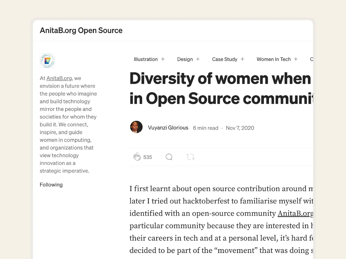 AnitaB.org community illustrations of women in tech